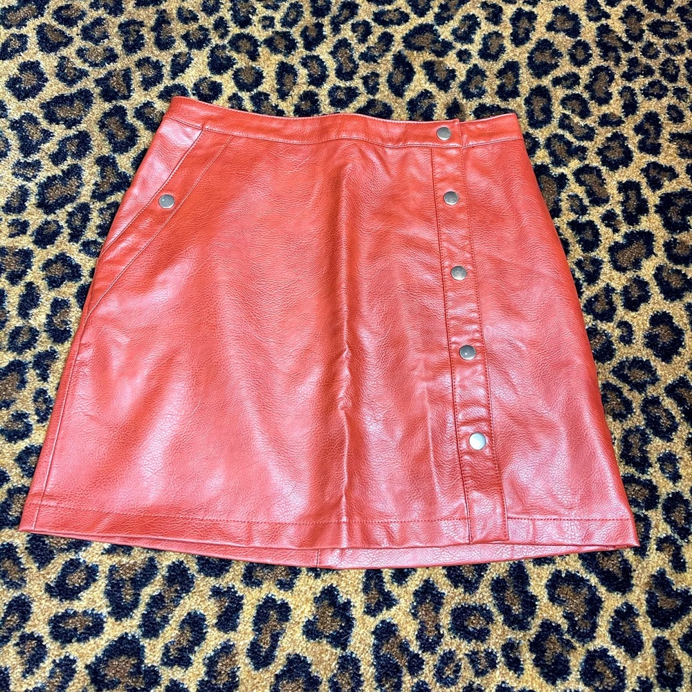 Faux Leather Skirt